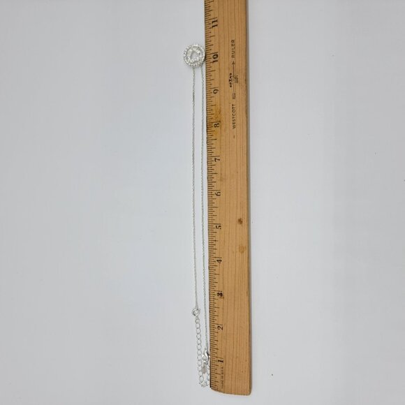 NEW IN BOX 2013 Avon Rhinestone Heart Pendant in Pouch Silver Tone 17-20in‎ NEW - Picture 4 of 6